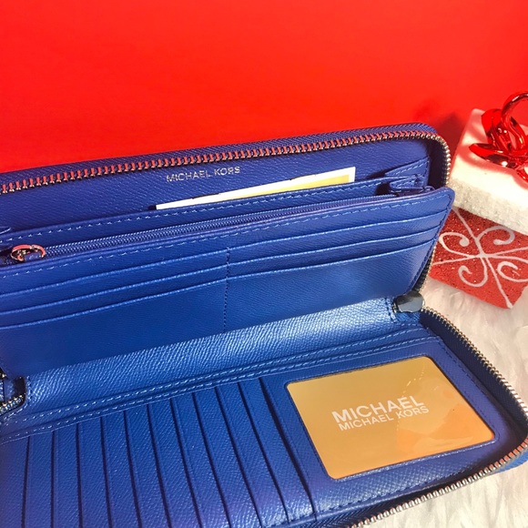 ‼️SALE NEW MK ‼️ MICHAEL KORS WALLET WRISTLET BLUE - Picture 5 of 8